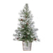 Home Heritage 9 Foot Lowell Snow Flocked Pencil Pine  - hygge cave