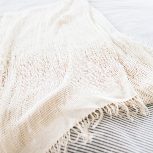 HYGGE CAVE | OPEN WEAVE COTTON THROW