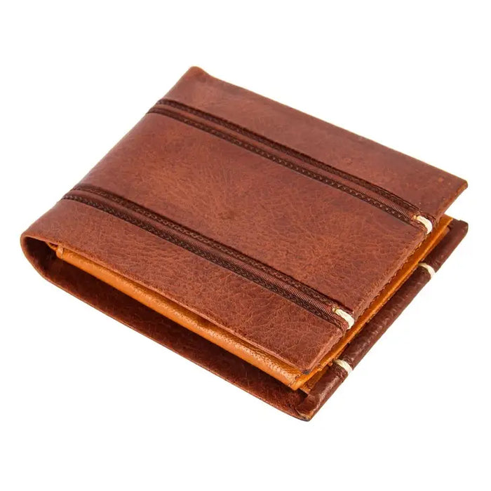 Luxury brown leather wallet - hygge cave