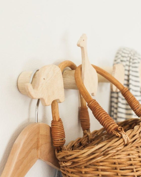  Handcrafted safari themed decorative triple clothes hook hanger - hygge cave