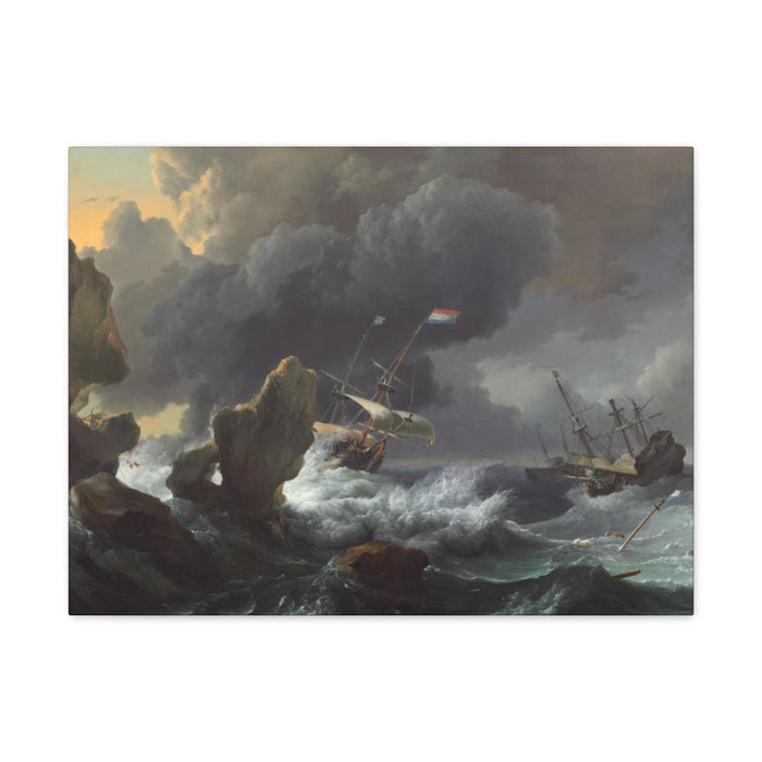 SHIPS IN DISTRESS OFF A ROCKY COAST
