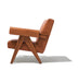HYGGE CAVE | WALNUT & CARAMEL LEATHER LOUNGE CHAIR
