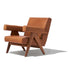 HYGGE CAVE | WALNUT & CARAMEL LEATHER LOUNGE CHAIR