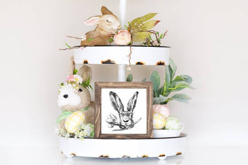 bunny sign with tray