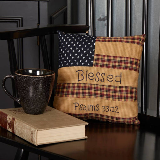 PATRIOTIC PATCH PILLOW BLESSED - HYGGE CAVE