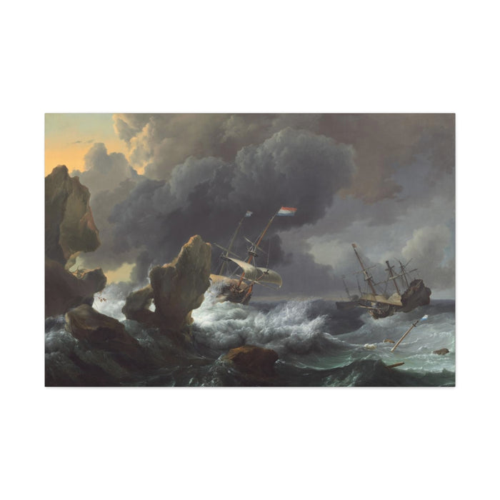 SHIPS IN DISTRESS OFF A ROCKY COAST