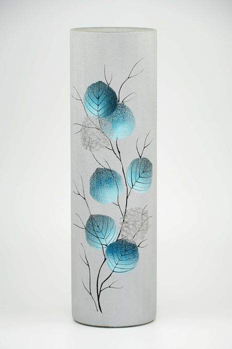 Vases - Glass Vases, Vase Fillers | HYGGE CAVE | LEAVES EDITION BLUE VASE