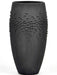 HYGGE CAVE | BLACK EDITION BUBBLE VASE Handpainted Black Glass Vase | Painted Art Glass Oval Vase | Interior Design Home Room Decor | Table vase 12 inch