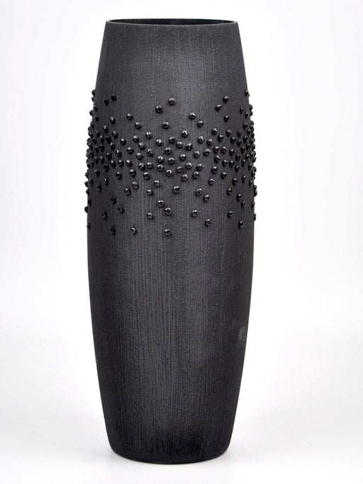 HYGGE CAVE | BLACK EDITION BUBBLE VASE Black style | Floor Vase | Large Handpainted Glass Vase for Flowers | Room Decor | Floor Vase 16 inch