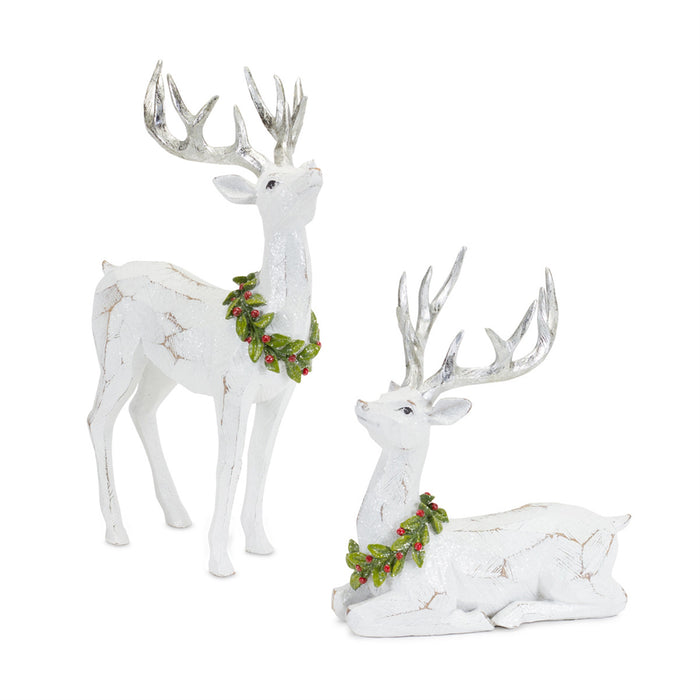 Set of 2 tabletop reindeer figures  - hygge cave