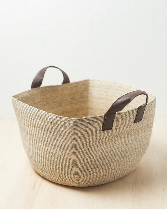 HYGGE CAVE | LA PALMA SQUARE FLOOR BASKET BUY NOW STORAGE crafted in Mexico
