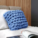 HYGGE CAVE | Handmade Chunky Knit Wool Pillow Knitting Nordic Throw  