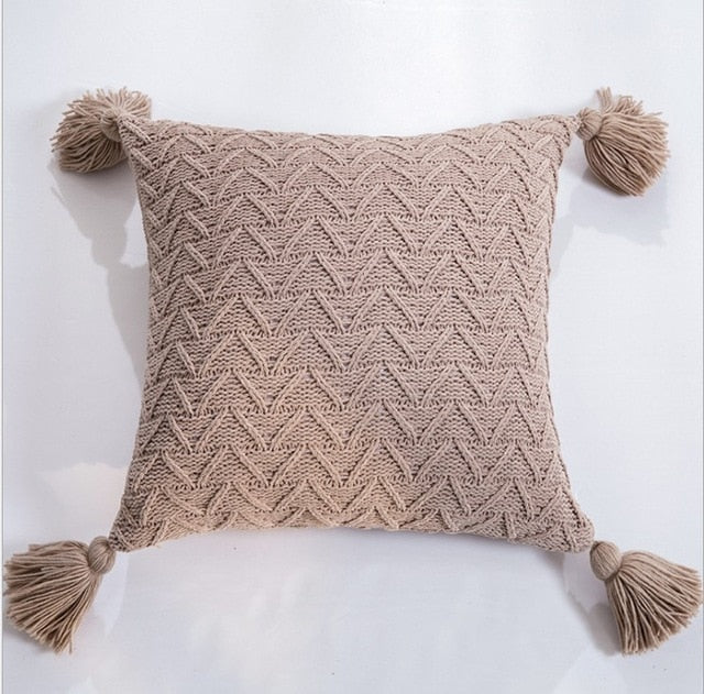 HYGGE CAVE | Crochet Chenille Fabric Pillow Cover Pillow Case UNIQUE