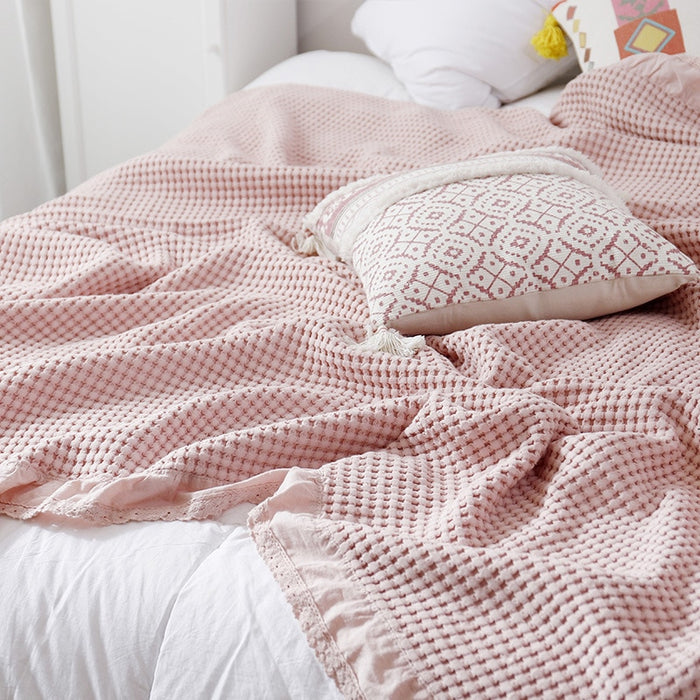  best waffle blanket - hygge cave