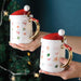 HYGGE CAVE | Christmas Cute Santa Cup Breakfast Mug Spoon Holiday Gift